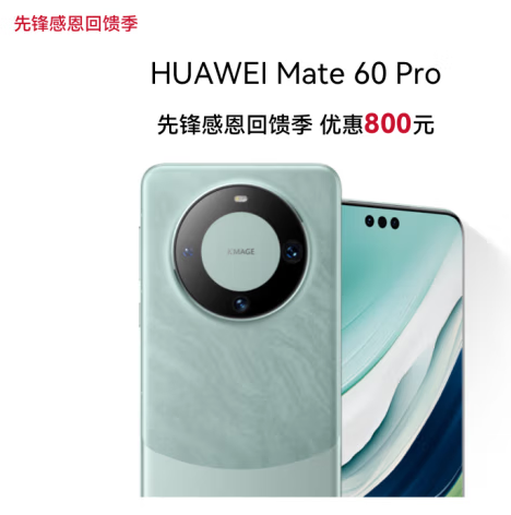 华为（HUAWEI）Mate 60 Pro雅川青12GB+512GB